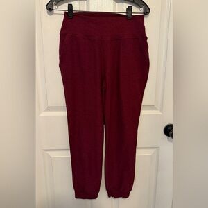 HERIZON Women's Burgundy High Rise Active Jogger Pants Size M